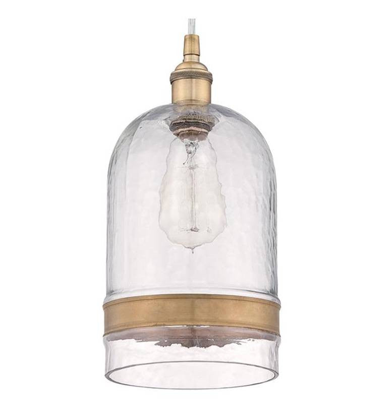 Antique Copper and Glass Pendant by Jeremiah Lighting P455AC1