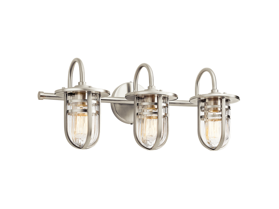 3 Light Caparros Bath Lights in Brushed Nickel by Kichler 45133NI