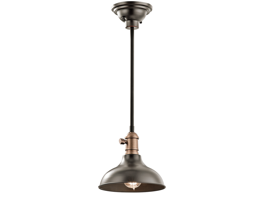 1 Light Small Cobson Pendant in Olde Bronze by Kichler 42579OZ