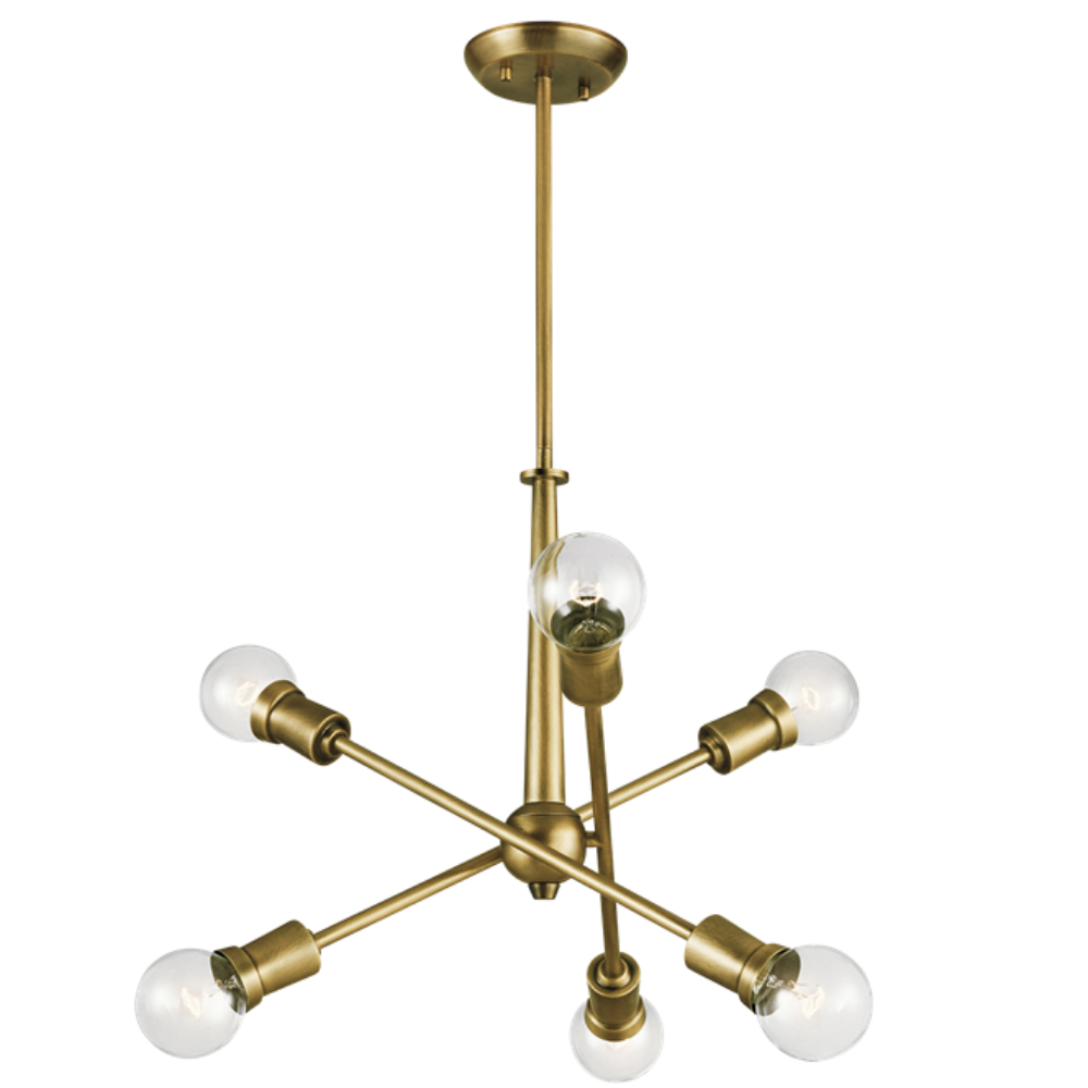 Armstrong 6 Light Chandelier in Natural Brass by Kichler Lighting 43095NBR