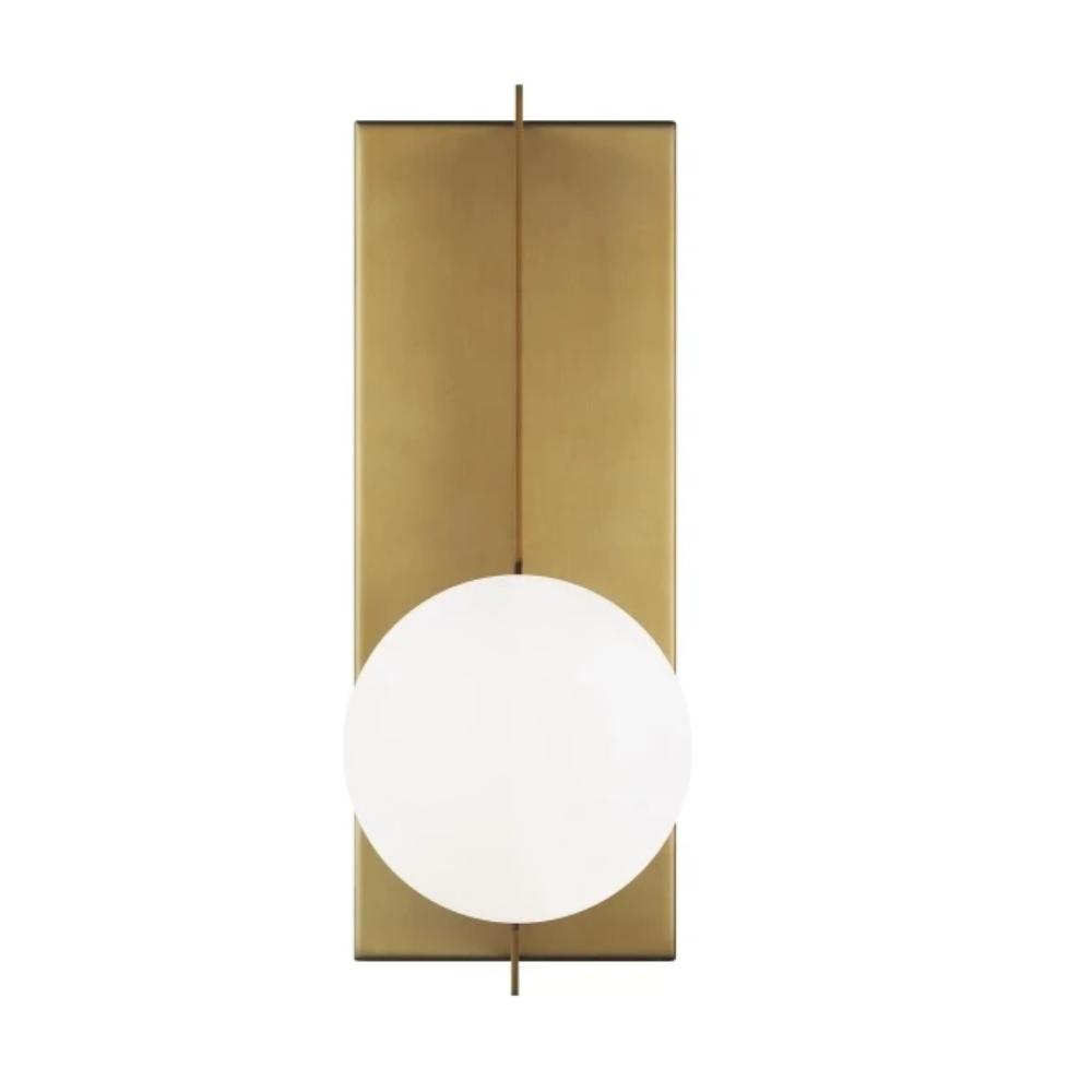 Orbel Wall Sconce, 1-Light Wall Sconce, Aged Brass