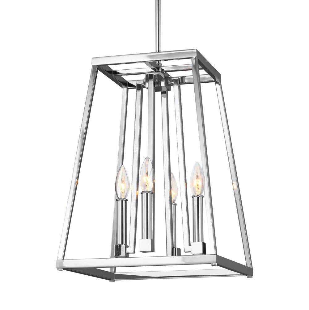 4 Light Conant Lantern Pendant in Chrome by Feiss F3149/4CH