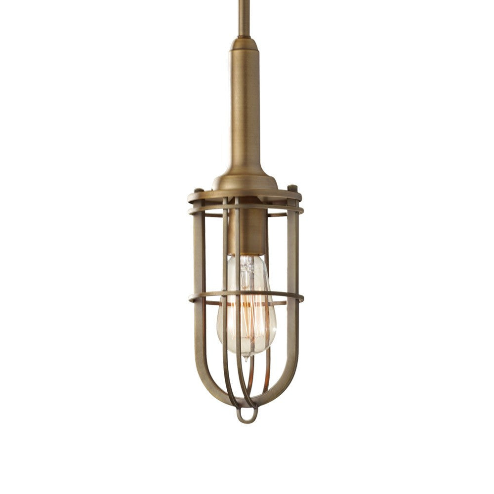 Urban Renewal Pendant in Antique Brass by Feiss P1240DAB