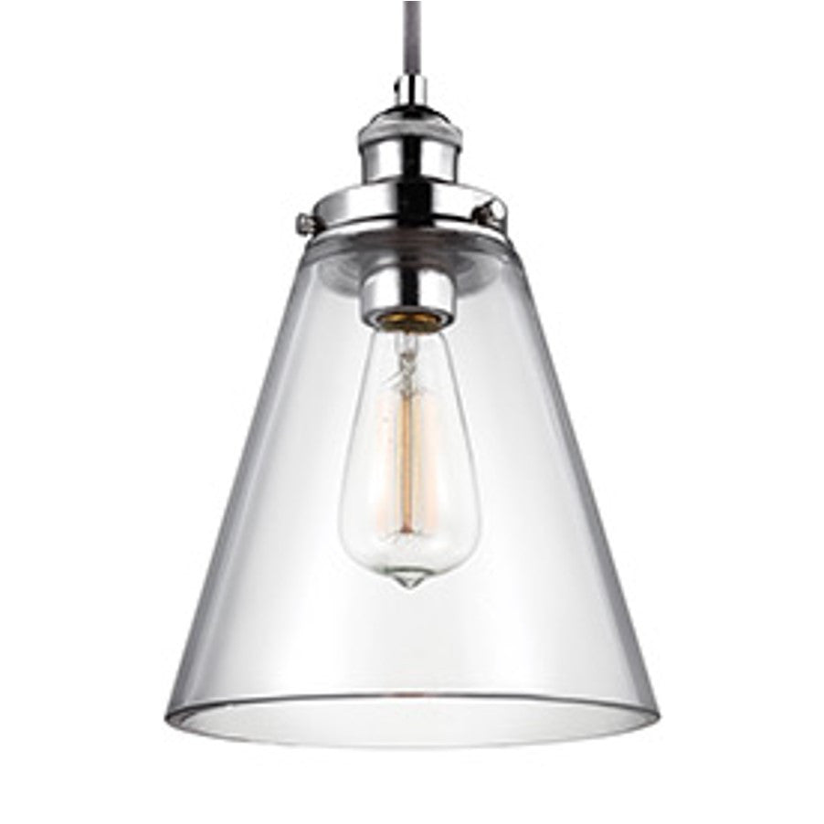 Baskin Pendant in Polished Nickel by Murray Feiss,  P1347PN