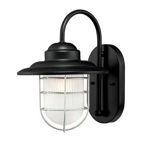 Outdoor Nautical Coastal Wall Sconce with Satin Black Finish by Millennium Lighting 5390SB