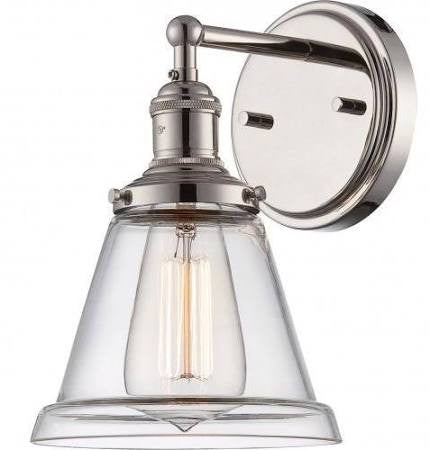 Vintage Wall Sconce in Polished Nickel by Nuvo Lighting 60-5412