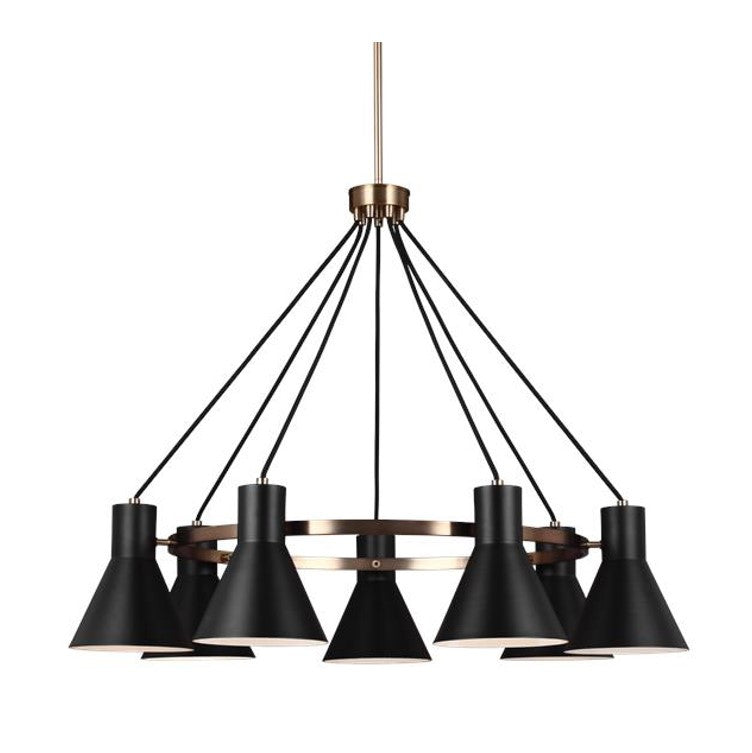 Towner Black + Brass Chandelier | Lighting Connection