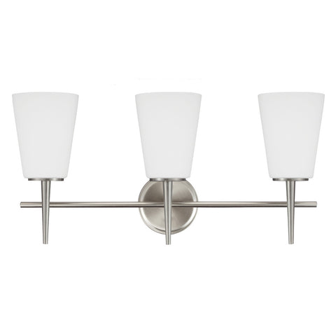 Driscoll Bath Light in Nickel | Sea Gull Lighting | Lighting