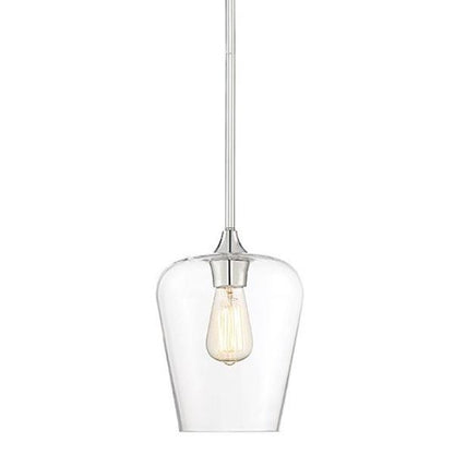 Octave 1 Light Pendant in Polished Nickel with Clear Glass Shades by Savoy House 7-4036-1-11