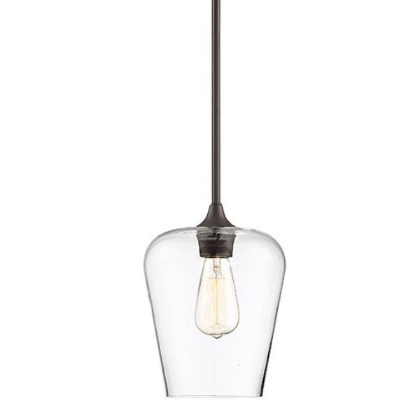 Octave 1 Light Pendant in English Bronze with Clear Glass Shades by Savoy House 7-4036-1-1
