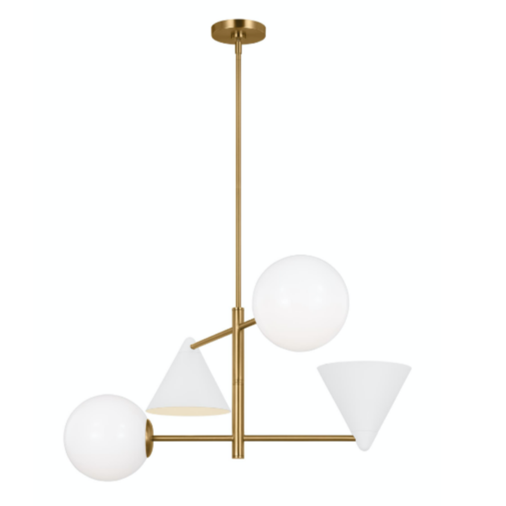 Sini Chandelier, Chandelier, Matte Brass