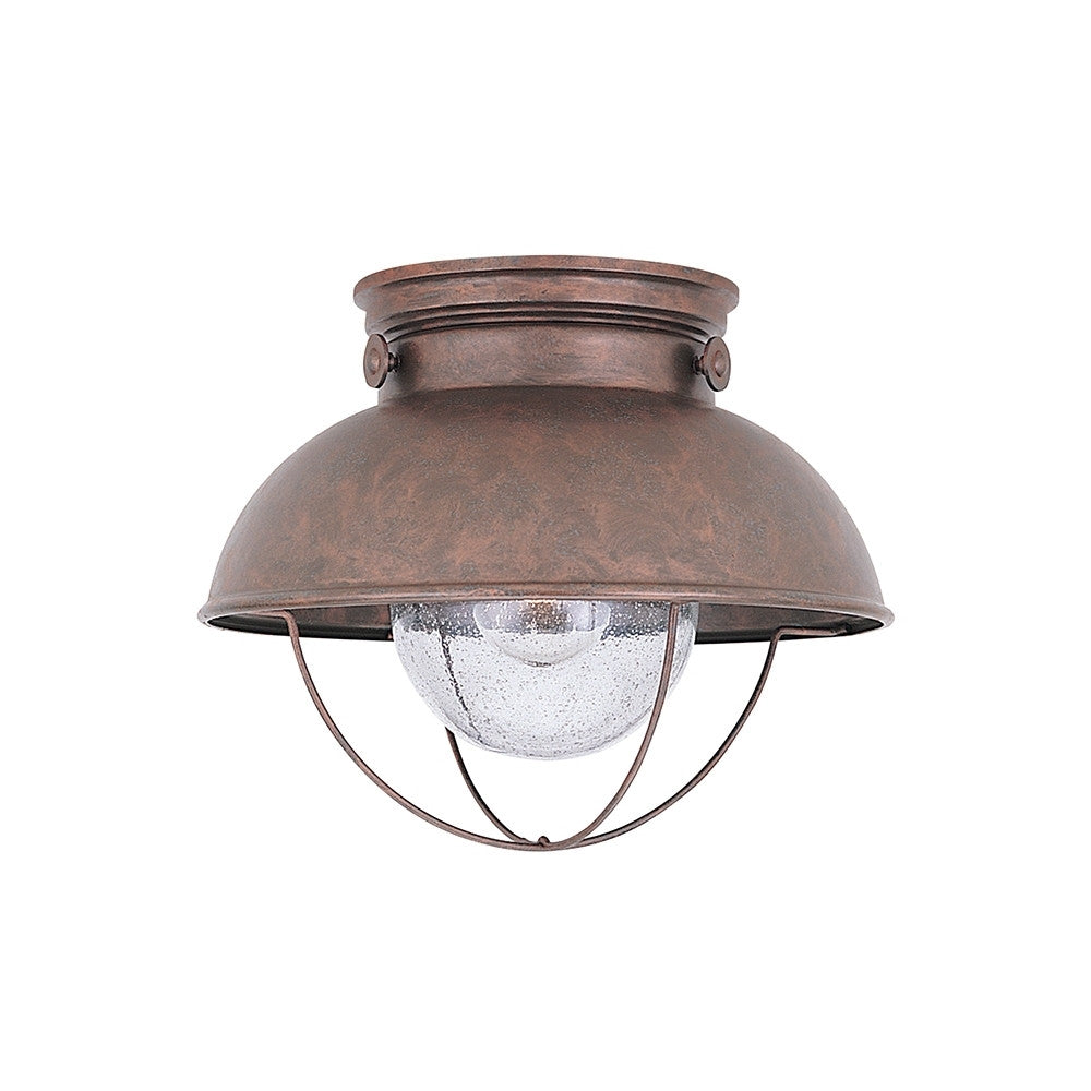 Sebring Nautical Outdoor Ceiling Mount in Weathered Copper by Sea Gull Lighting 8869-44