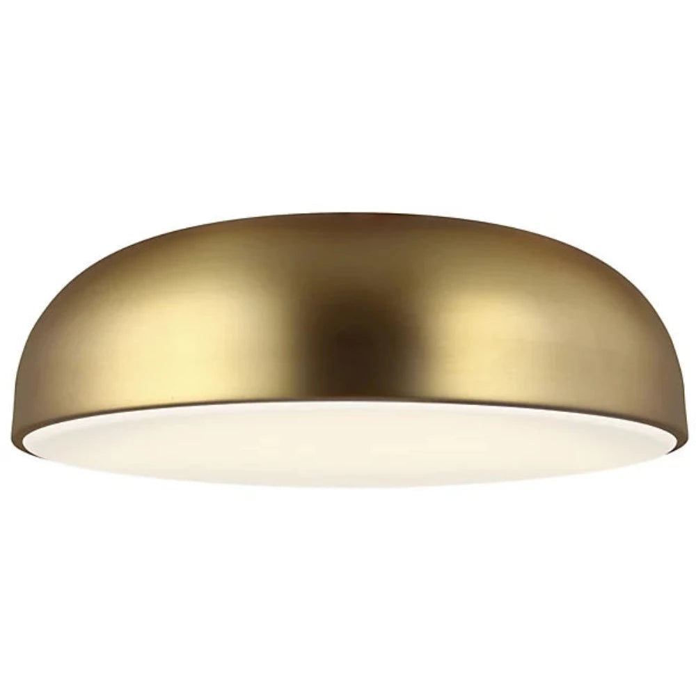 Steel Flush Mount, Ceiling Mount, Aged Brass