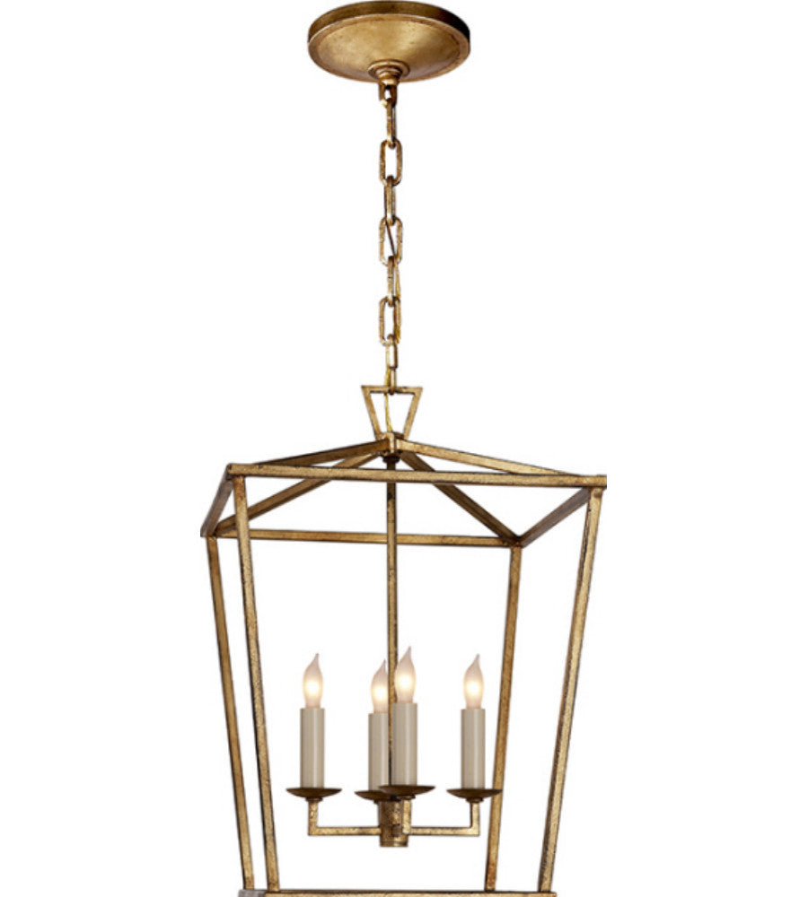 Darlana 4 Light Lantern in Gilded Iron by Visual Comfort CHC2164GI