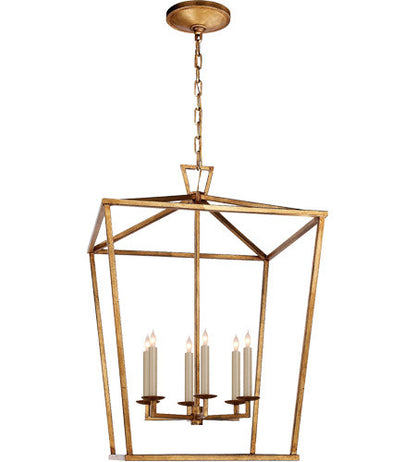 Darlana 6 Light Large Lantern in Gilded Iron by Visual Comfort CHC2176GI