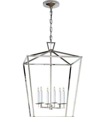 Darlana 6 Light Extra Large Lantern in Polished Nickel by Visual Comfort CHC2177PN