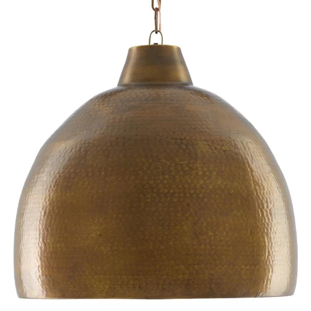 Earthshine Large Pendant, 1-Light Pendant, Vintage Brass