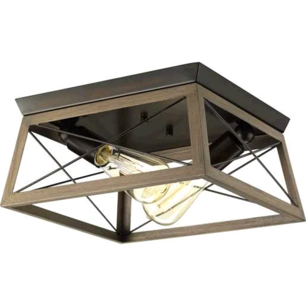 Briarwood 2-Light Flush Mount, 2-Light Flush Mount, Antique Bronze