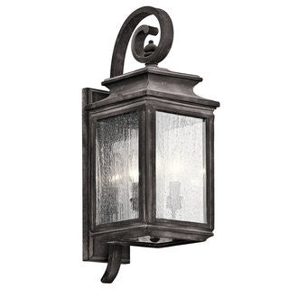 Wiscombe Park Outdoor Wall Sconce in Weathered Zinc by Kichler 49504